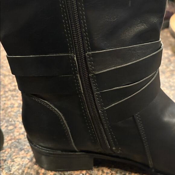 Riding Boots Two-Tone Black and Brown Knee-High Size 9.5 Excellent Cond - Picture 6 of 8